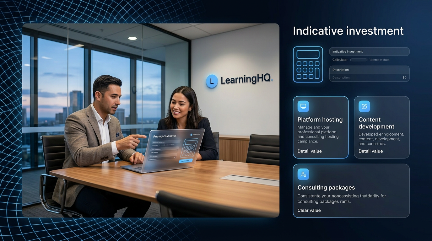 LearningHQ indicative investment planning scene